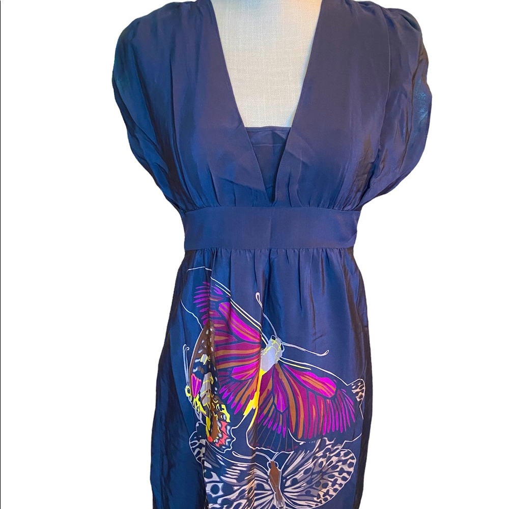 Tibi Gorgeous 💯 silk butterfly cocktail dress size 2